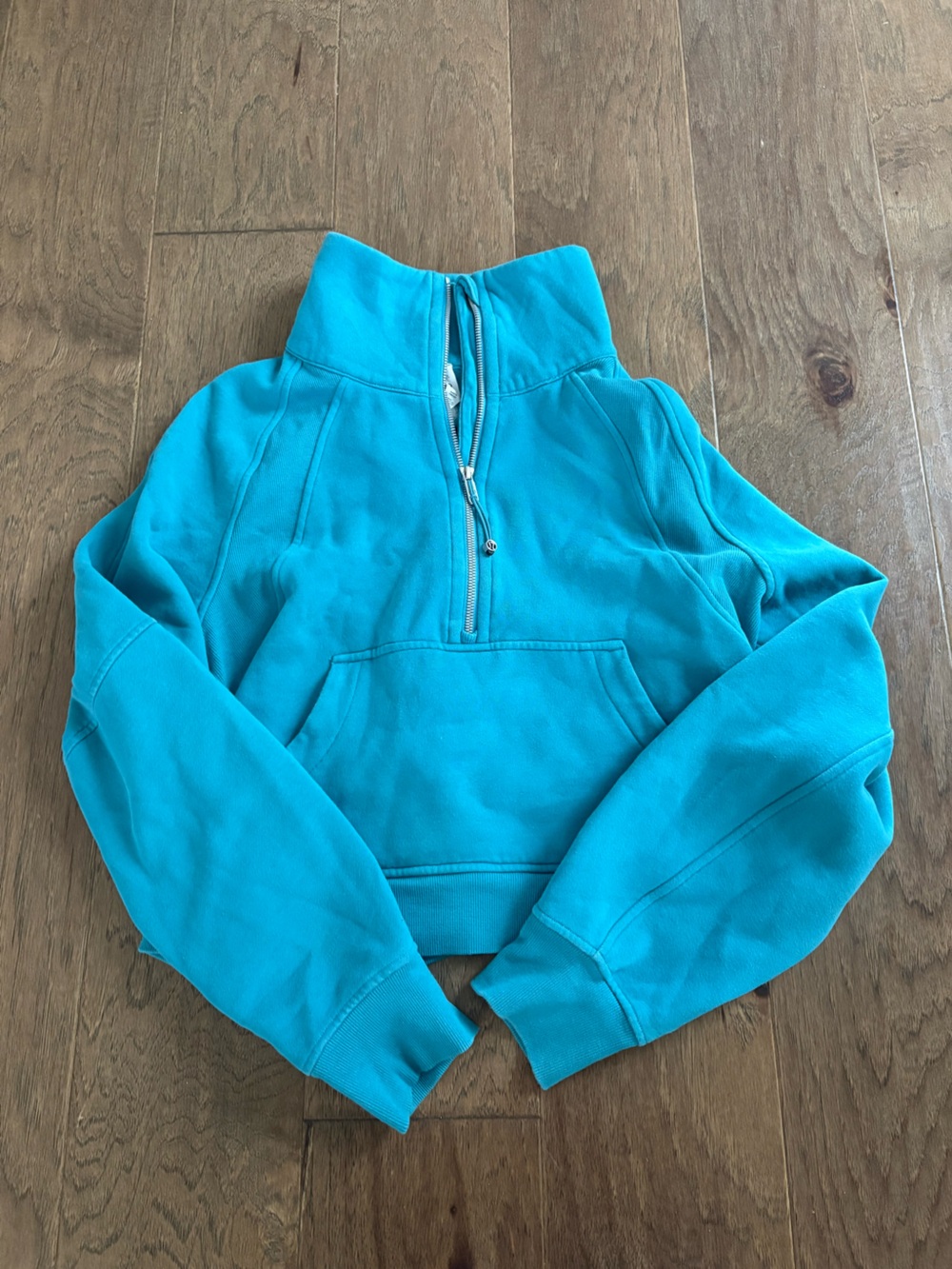 lululemon athletica Teal Quarter-Zip Hooded Sweatshirt size M/L